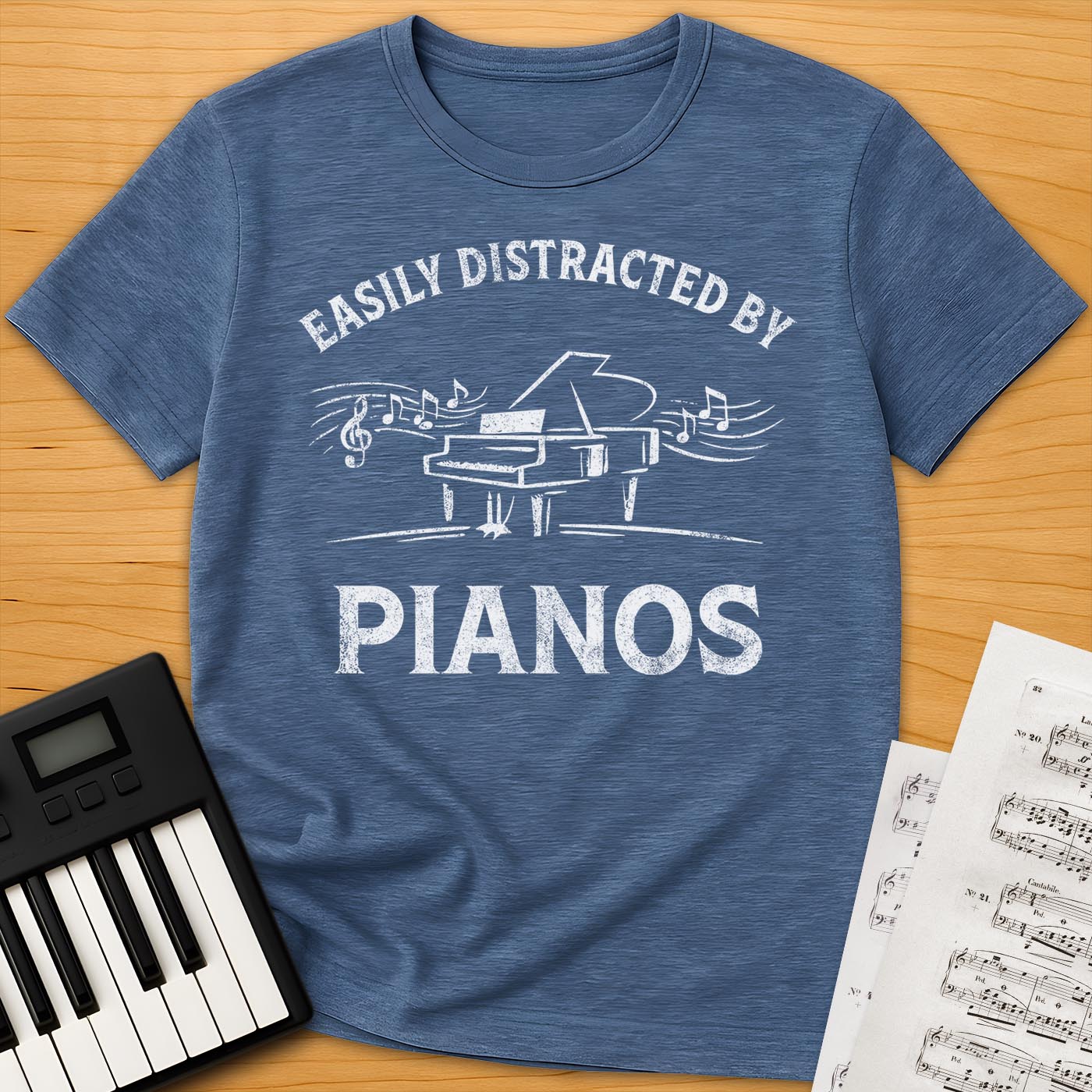 Distracted By Pianos T-Shirt