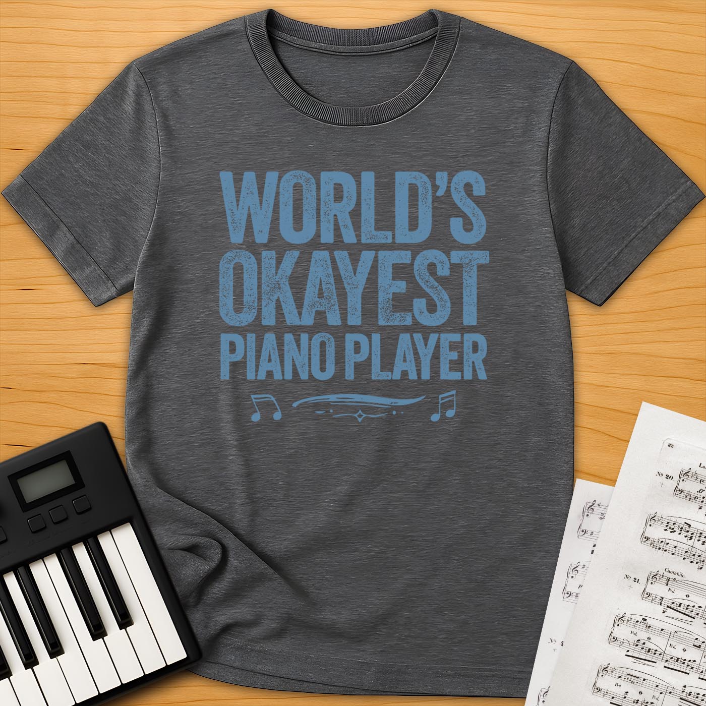 World's Okayest Piano Player T-Shirt