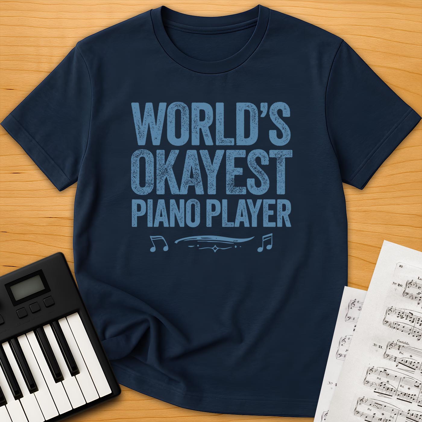 World's Okayest Piano Player T-Shirt