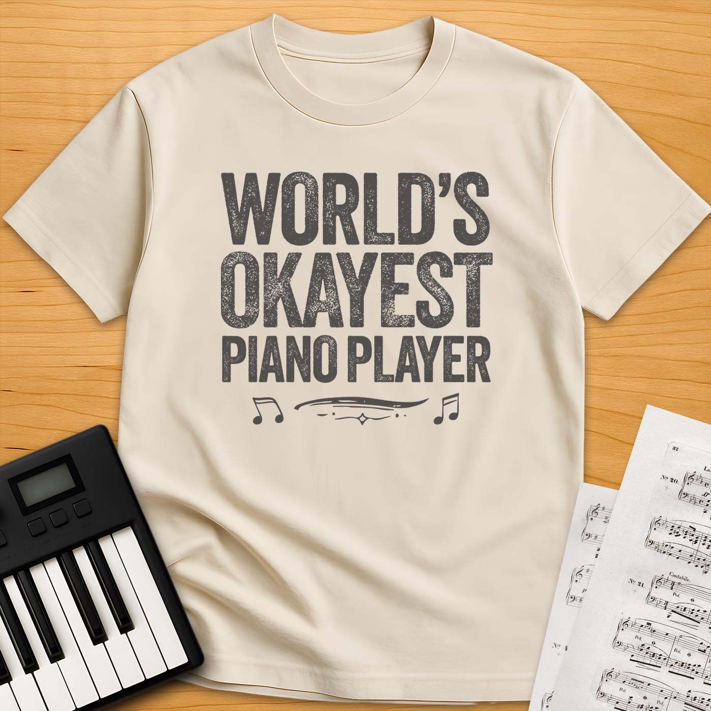 World's Okayest Piano Player T-Shirt