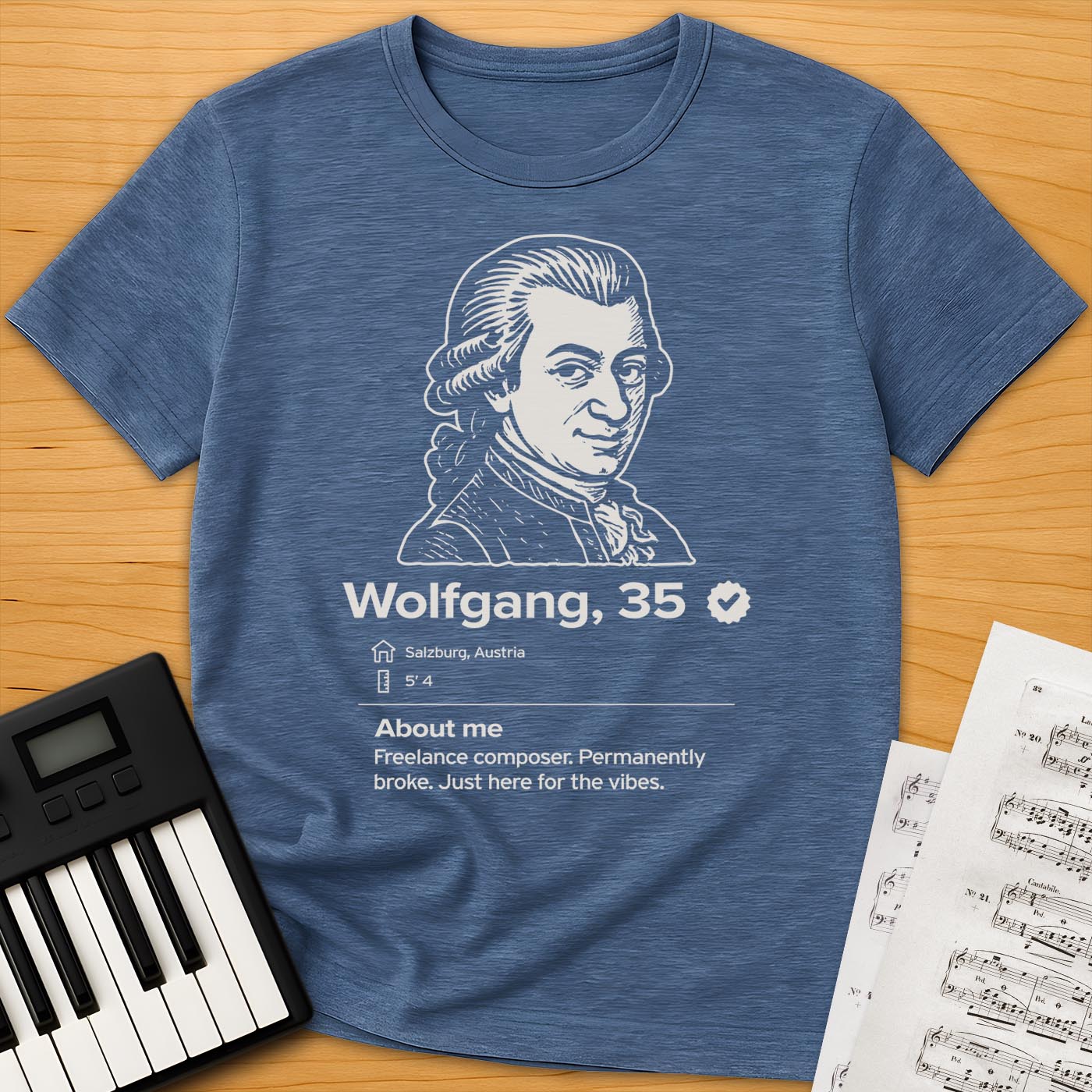 Mozart Dating Profile T-Shirt