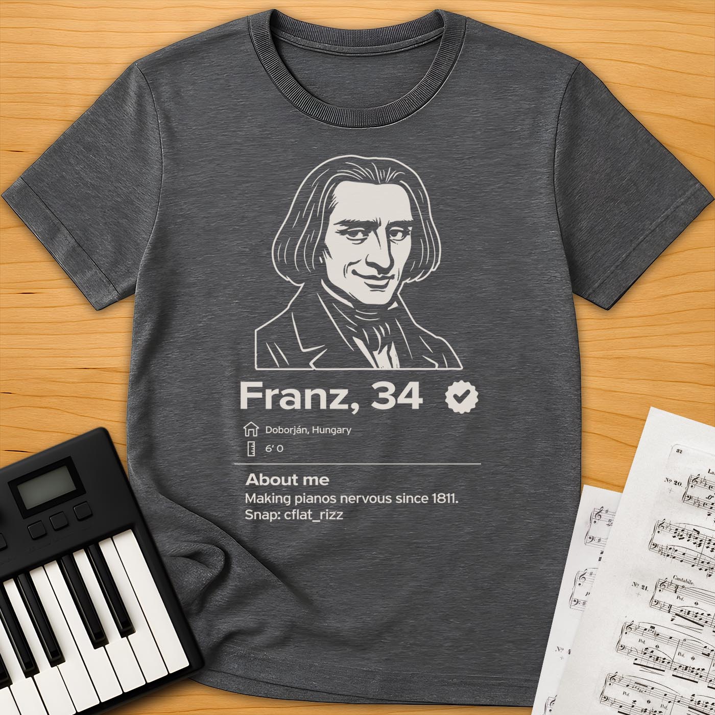 Liszt Dating Profile T-Shirt