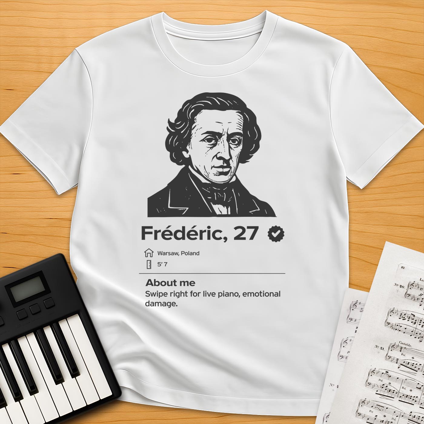 Chopin Dating Profile T-Shirt
