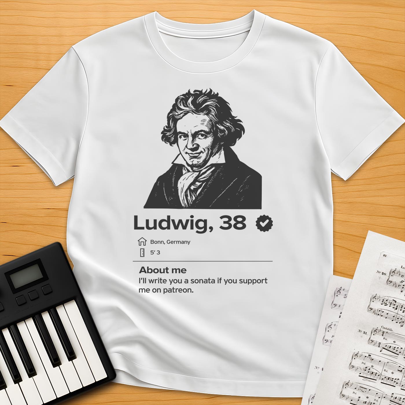 Beethoven Dating Profile T-Shirt