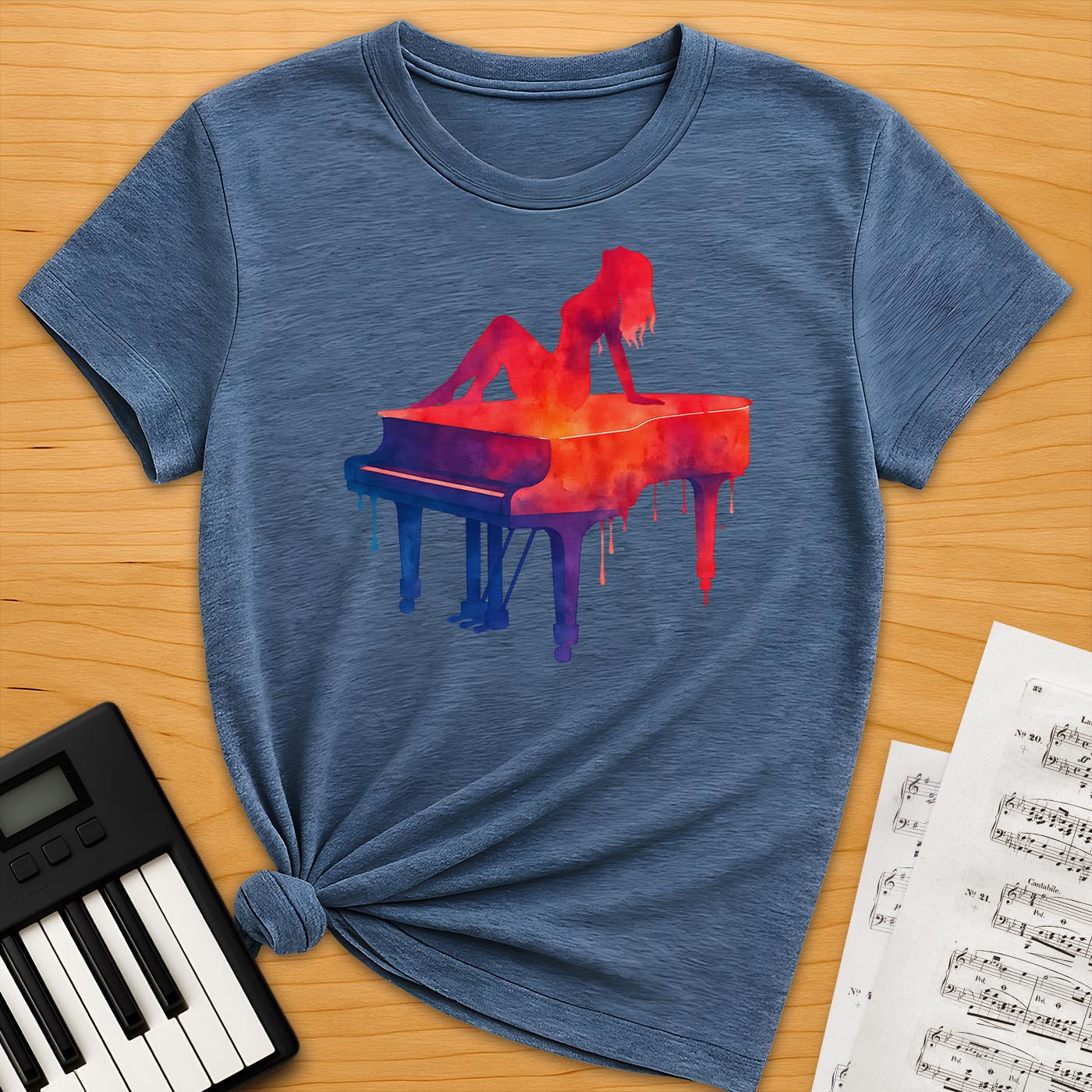 Piano Woman Art T-Shirt