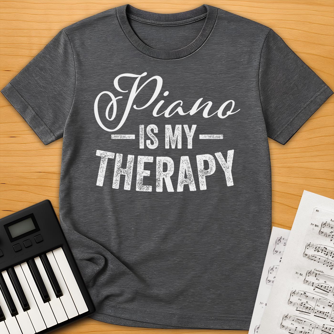 Piano Is My Therapy T-Shirt