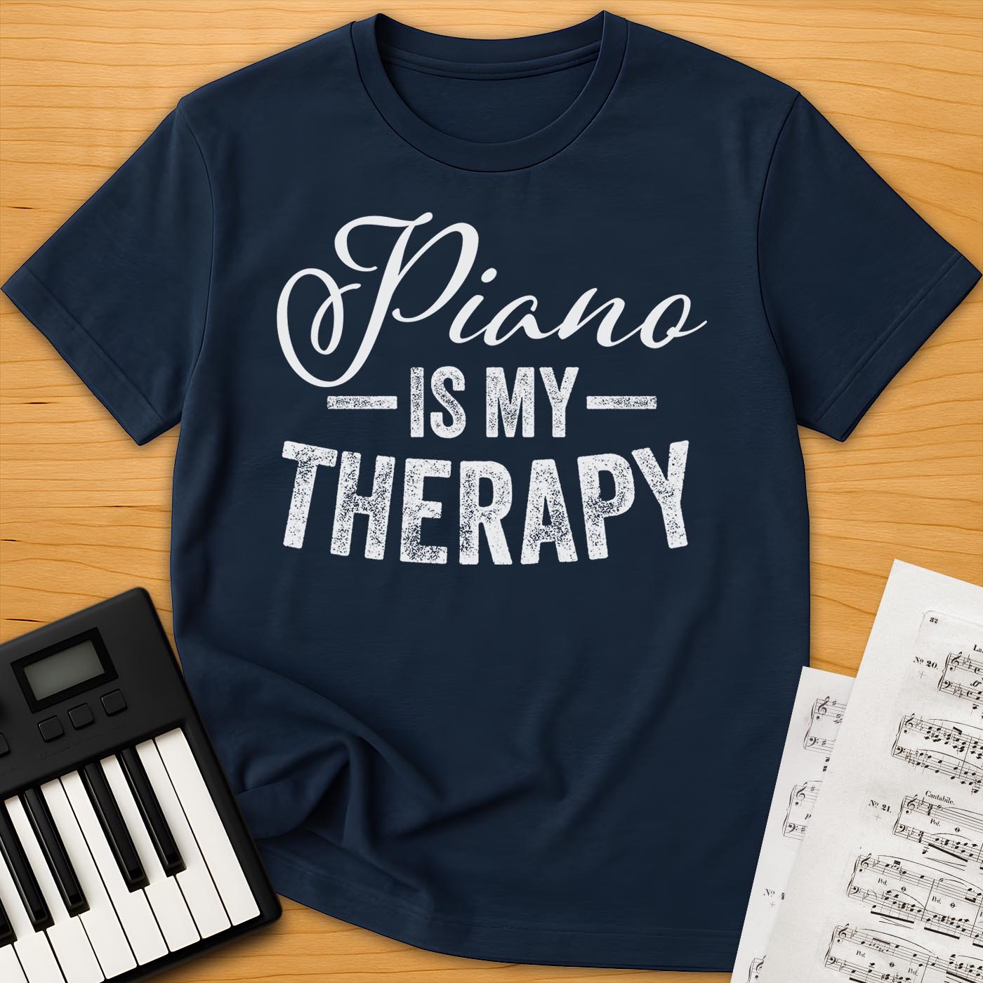 Piano Is My Therapy T-Shirt