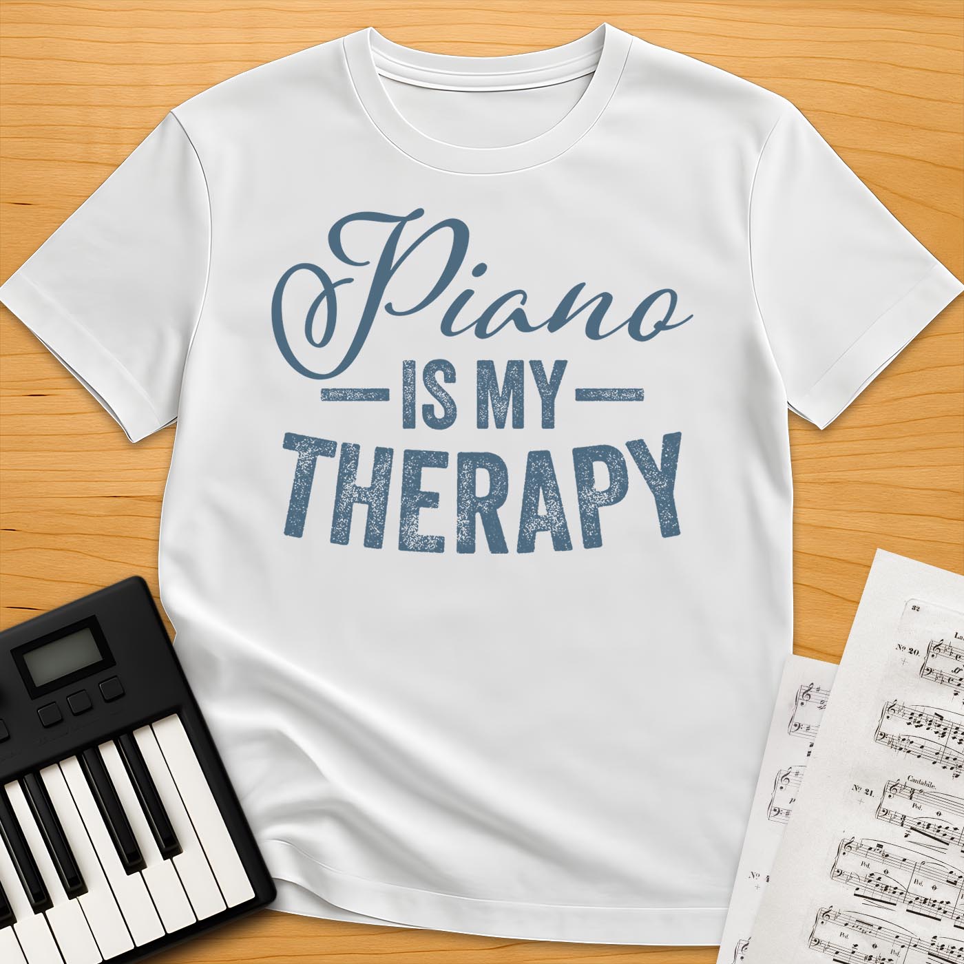 Piano Is My Therapy T-Shirt