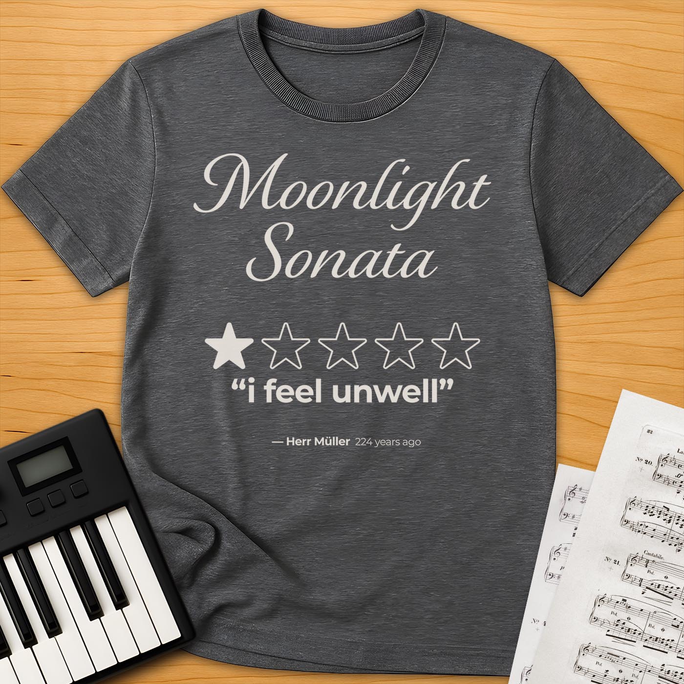 Moonlight Sonata 1-Star Review T-Shirt