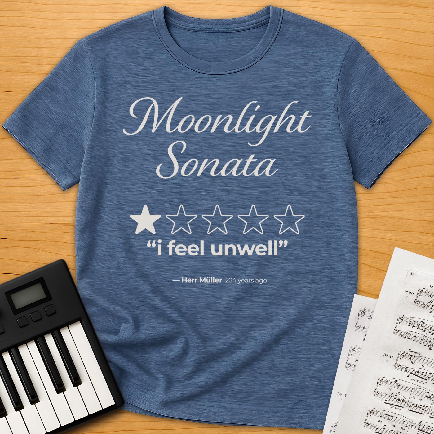 Moonlight Sonata 1-Star Review T-Shirt