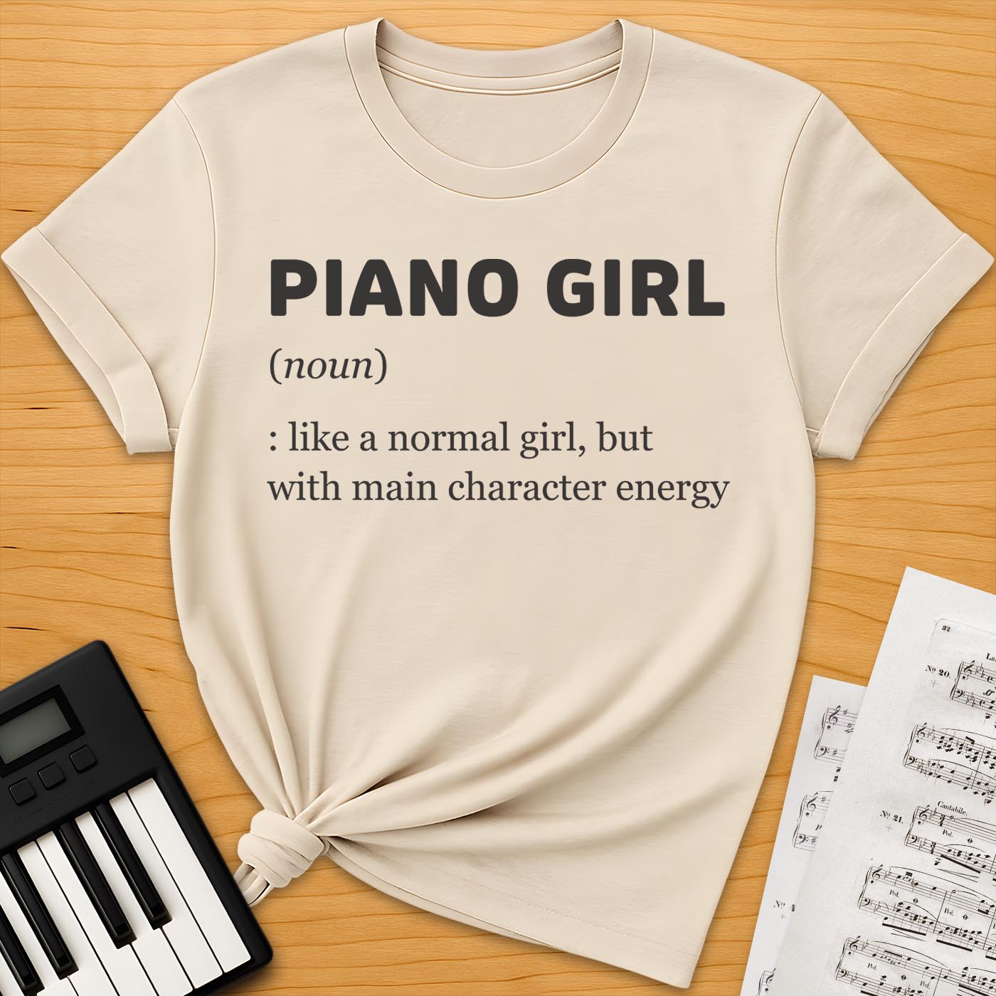 Piano Girl Definition T-Shirt