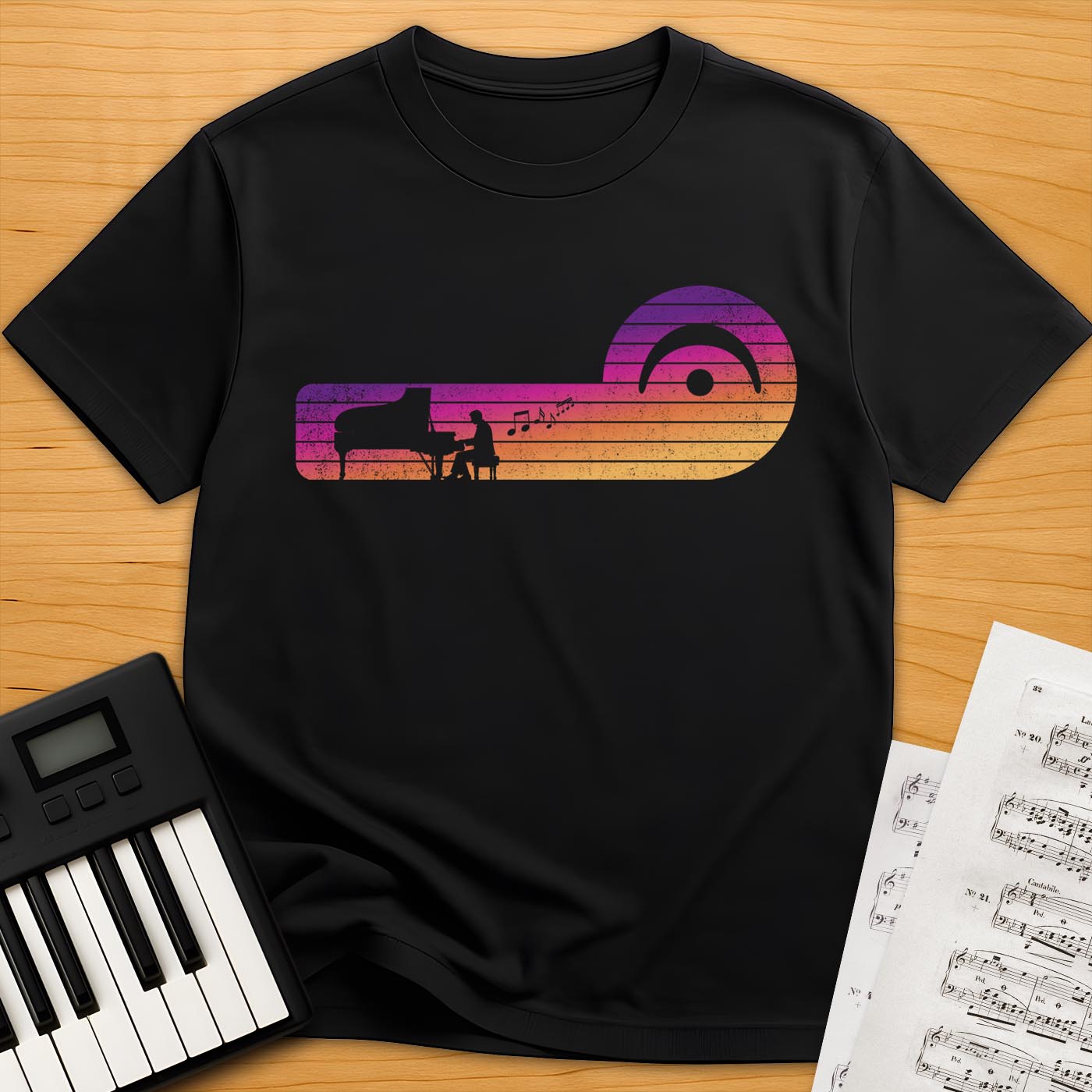 Piano Fermata Silhouette T-Shirt