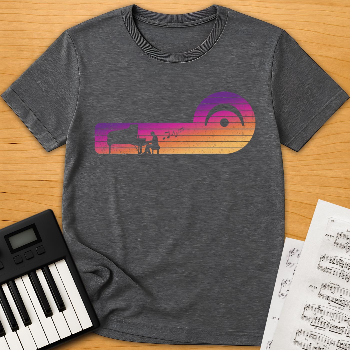 Piano Fermata Silhouette T-Shirt