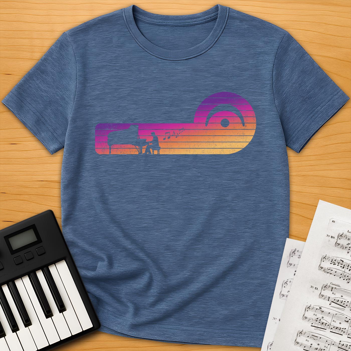 Piano Fermata Silhouette T-Shirt