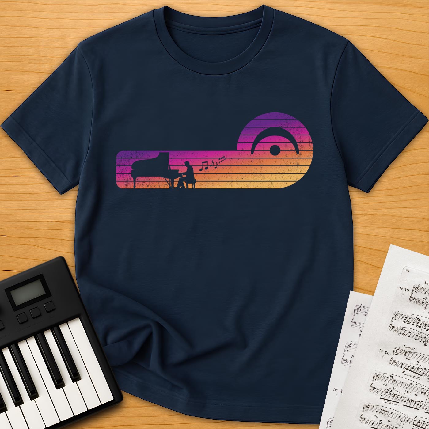 Piano Fermata Silhouette T-Shirt