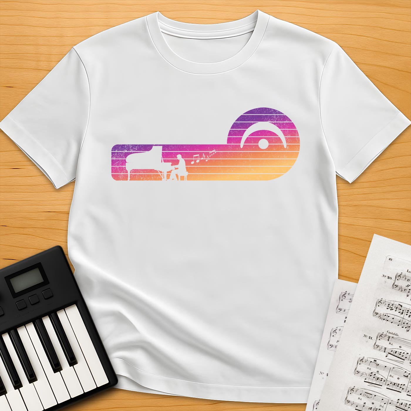 Piano Fermata Silhouette T-Shirt