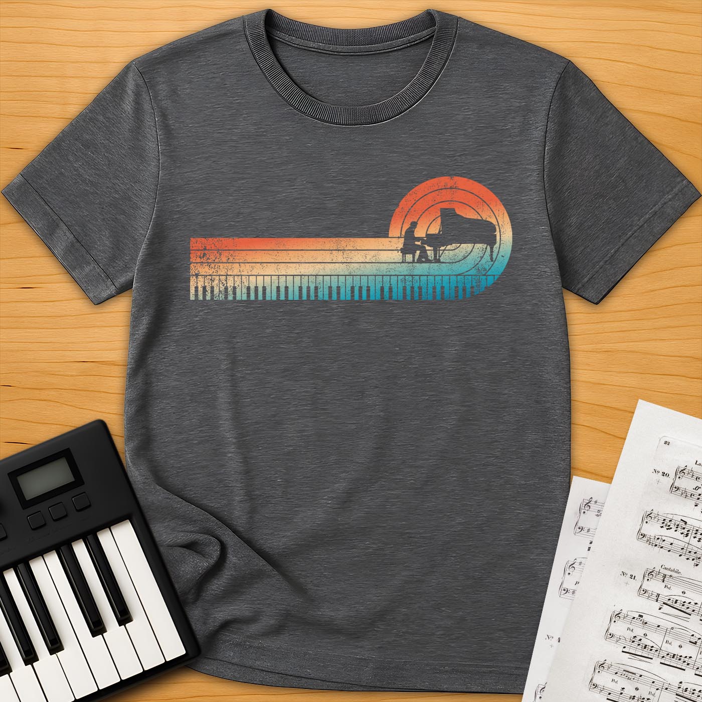 Piano Vintage Sunset T-Shirt