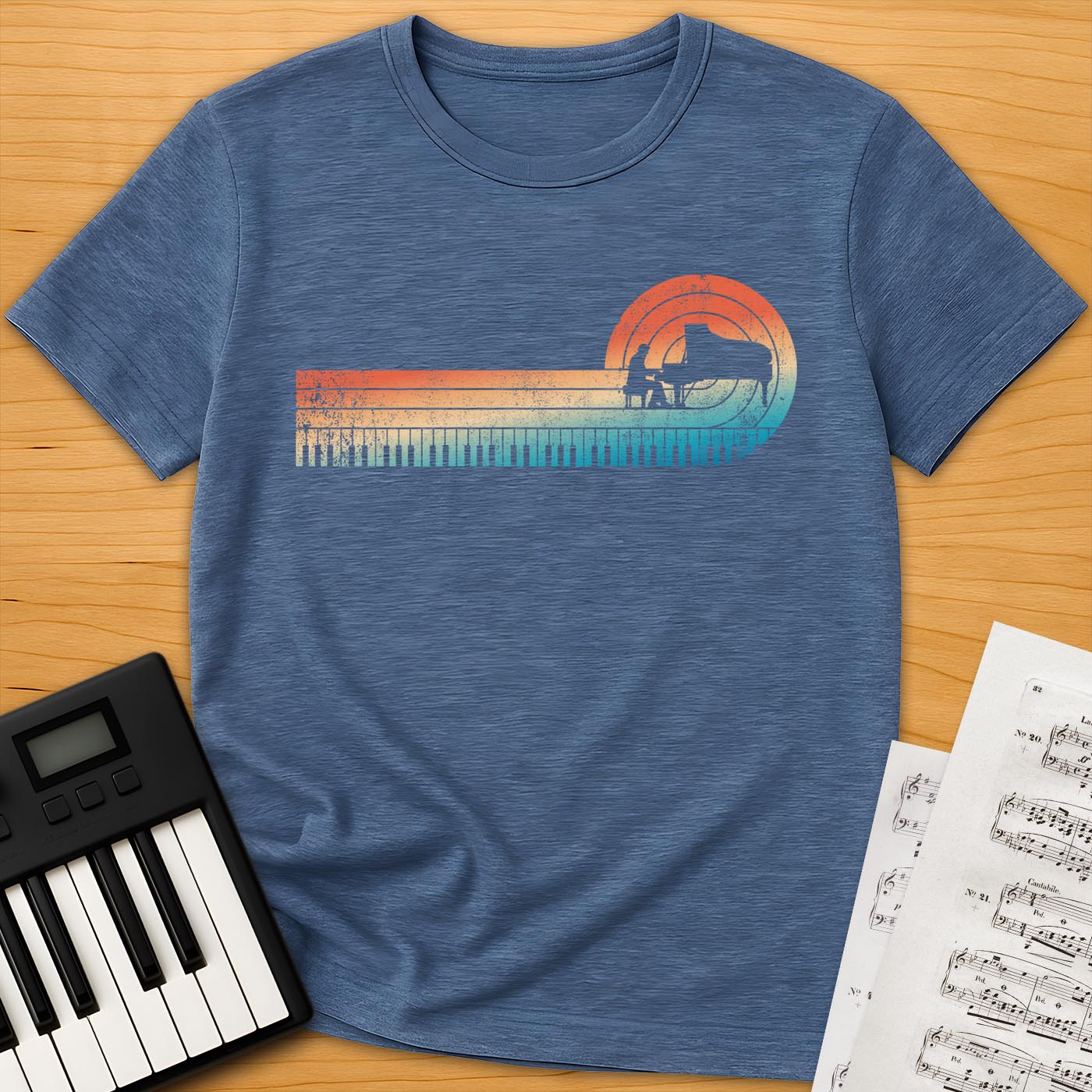 Piano Vintage Sunset T-Shirt