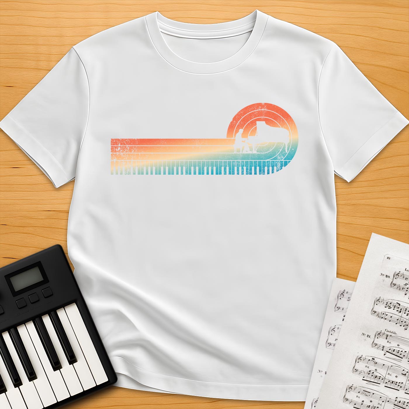 Piano Vintage Sunset T-Shirt