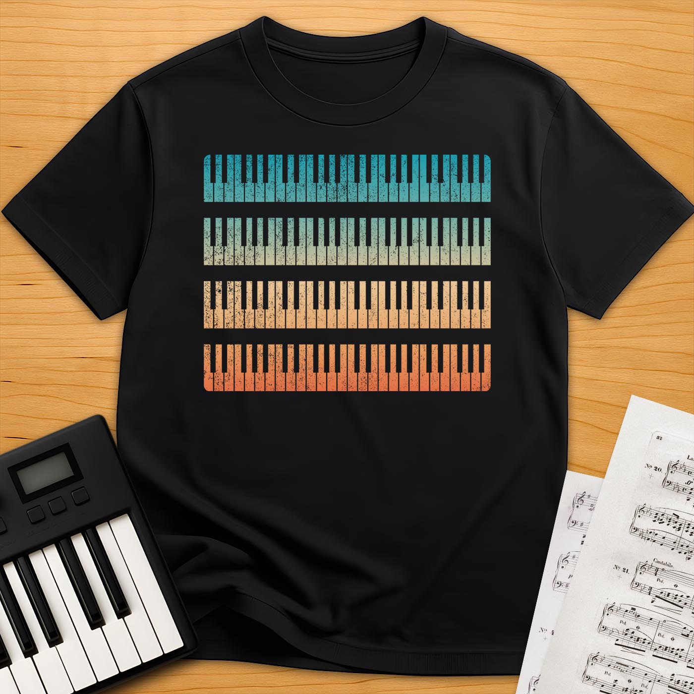 Keyboard Retro Sunset T-Shirt