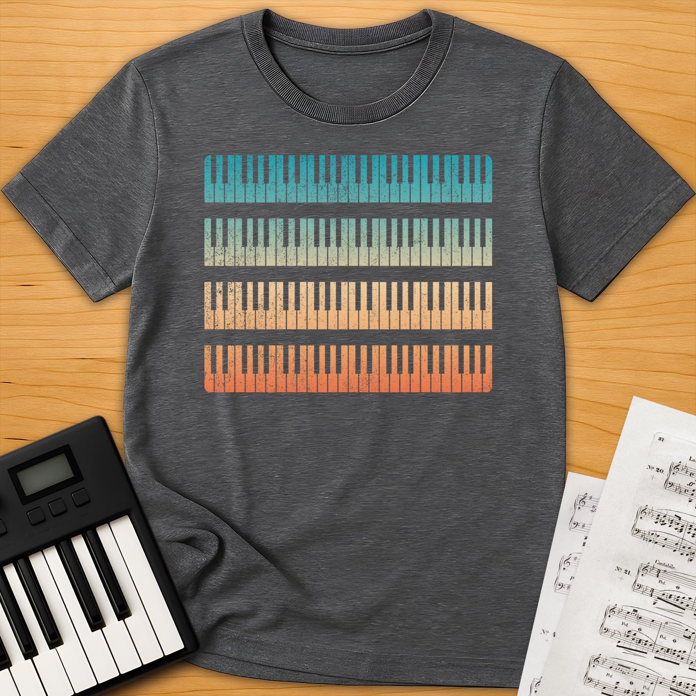 Keyboard Retro Sunset T-Shirt