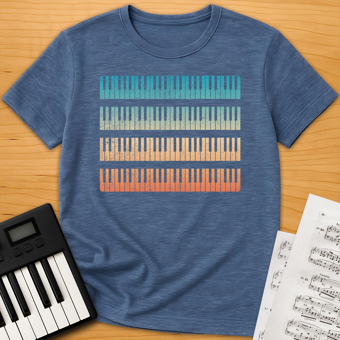 Keyboard Retro Sunset T-Shirt