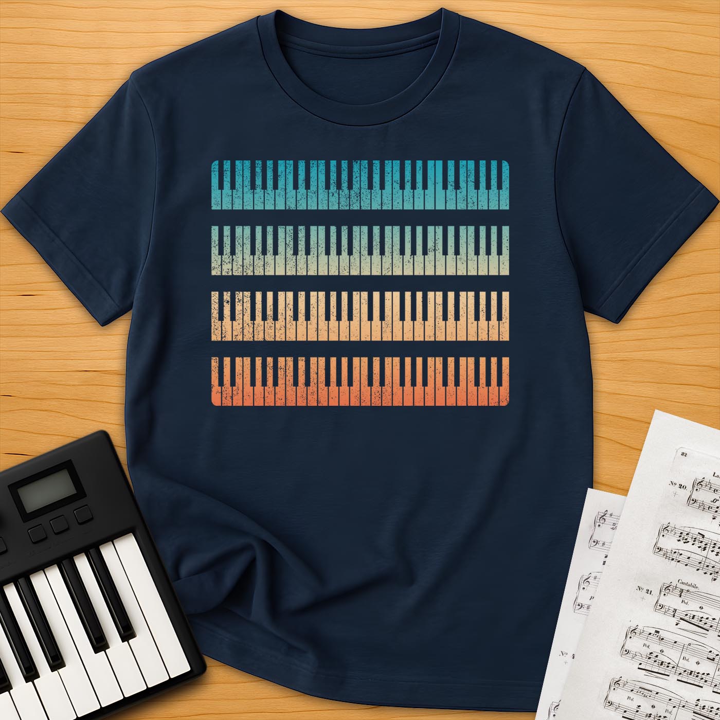 Keyboard Retro Sunset T-Shirt