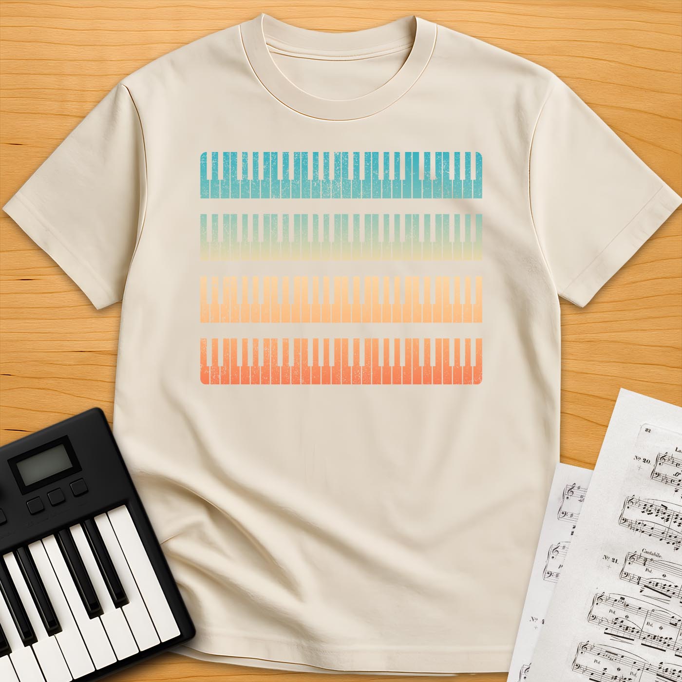 Keyboard Retro Sunset T-Shirt
