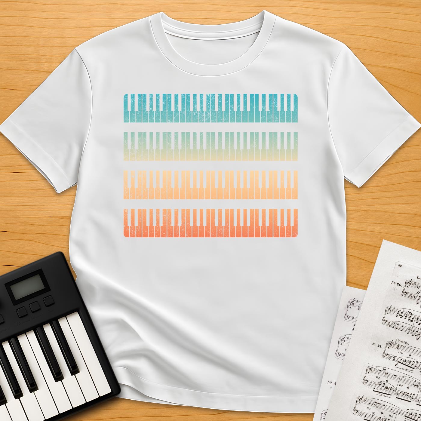 Keyboard Retro Sunset T-Shirt
