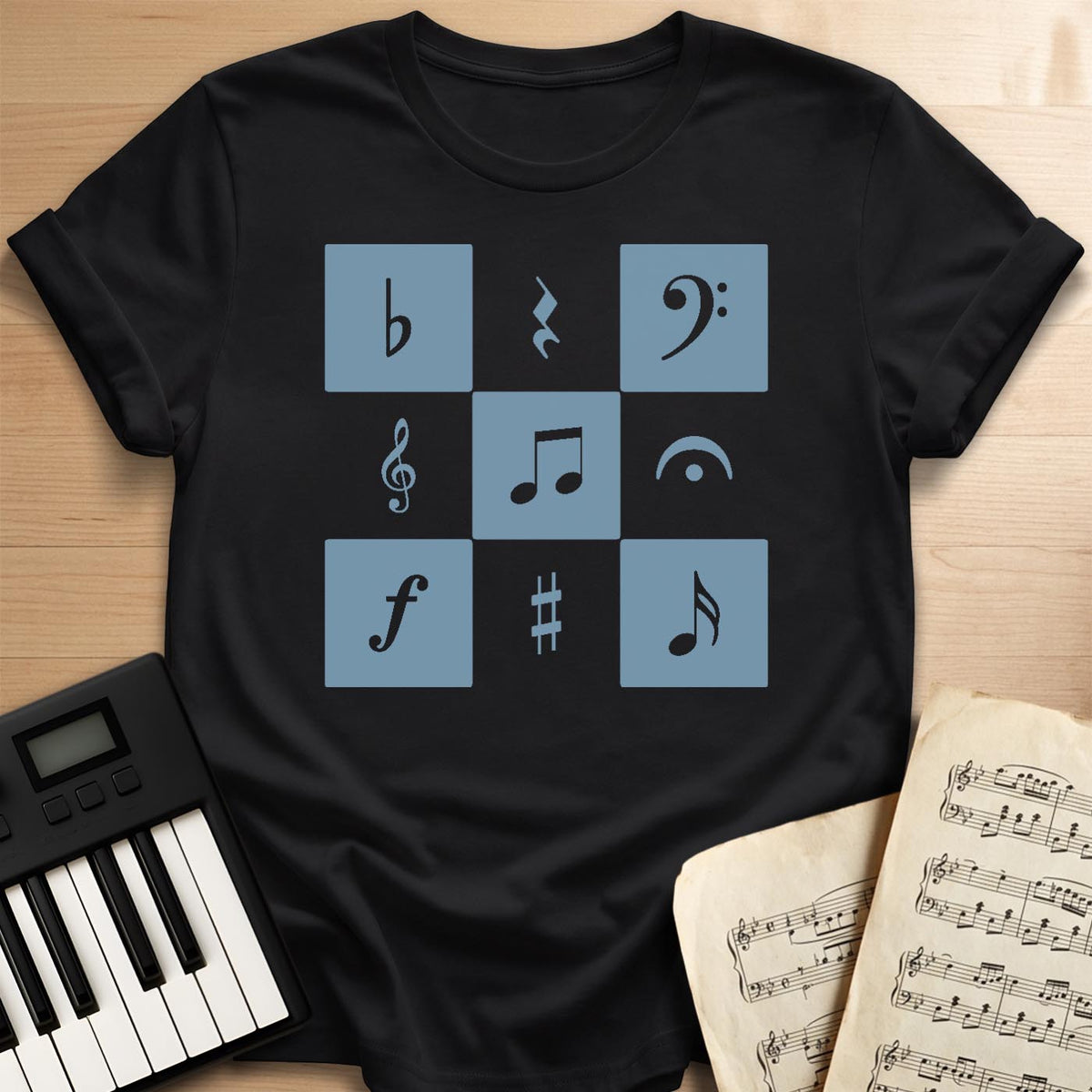 Musical Checkerboard T-Shirt