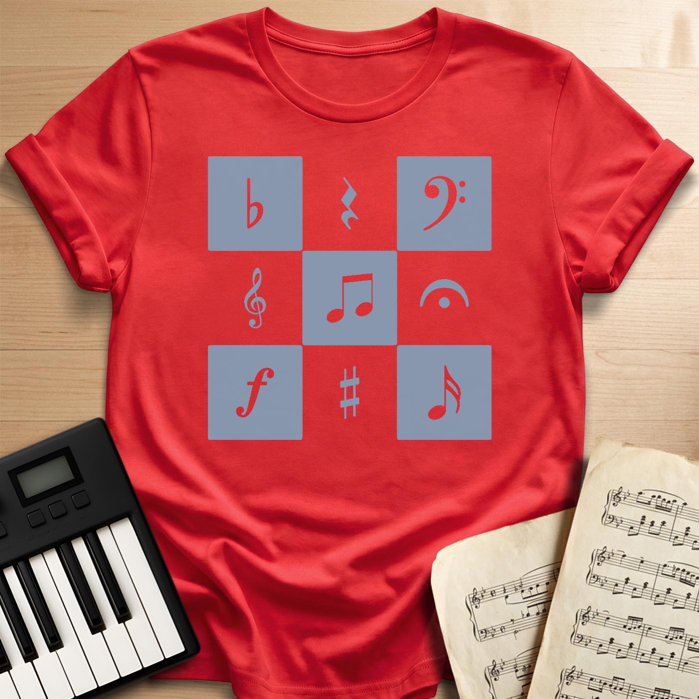 Musical Checkerboard T-Shirt